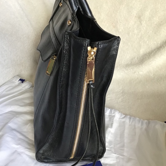 Rebecca Minkoff Black Leather Tote Bag - Picture 5 of 16